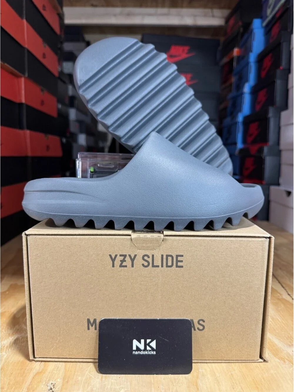 Adidas Yeezy Slides 'Slate Grey' ID2350 BRAND NEW MENS SIZE 6